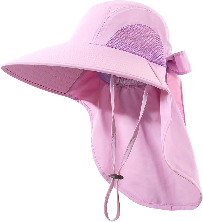 Womens Sun Hat UV Protection, Foldable Waterproof Wide Brim Bucket Hats by DOCVIT