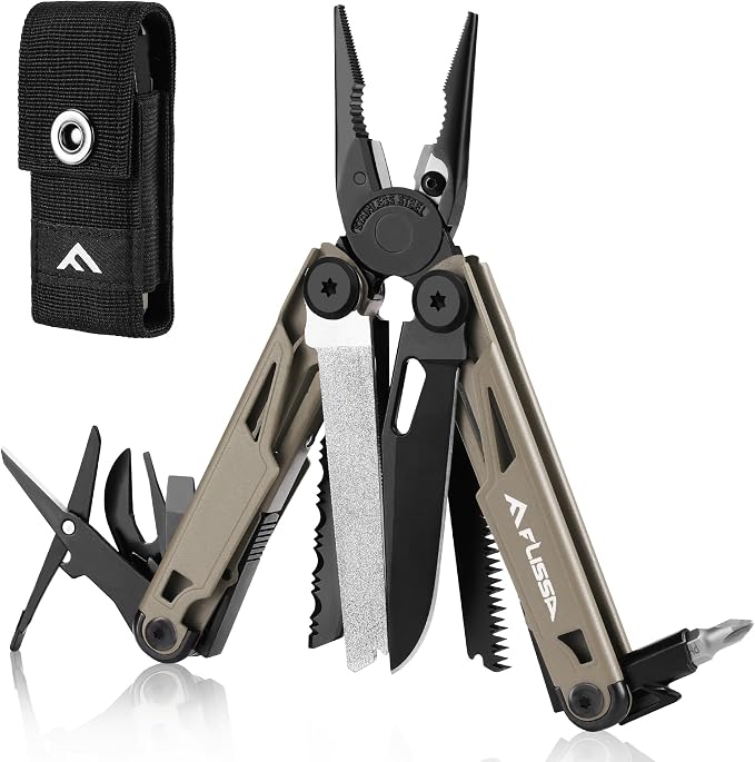 FLISSA Multitool, 15-in-1 Multi Tool Pocket Knife by FLISSA