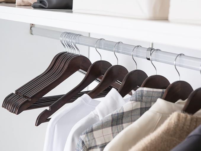 StorageWorks Wooden Hangers 20 Pack, Wood Coat Hanger - Image 2