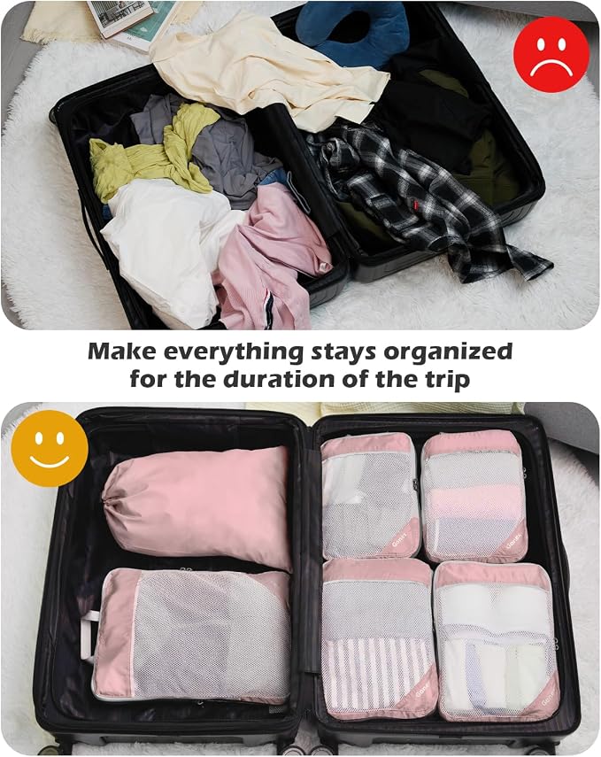 Compression Packing Cubes, Gonex Extensible Storage Mesh Bags Organizers - Image 8