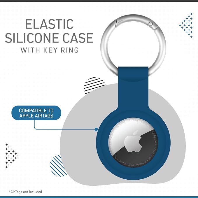 CHARGEWORX Air Tag Holder 4-Pack – Silicone Protective Keychain Holders - Image 2