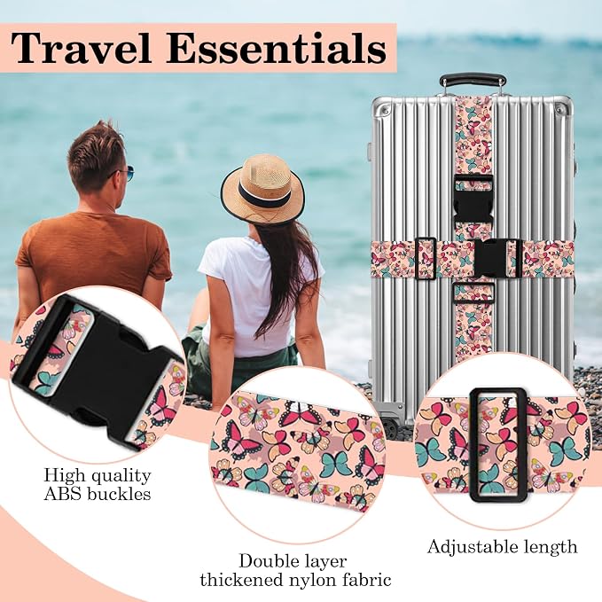 Butterfly Luggage Straps for Suitcases TSA Approved, Luggage Identifiers for - Image 3