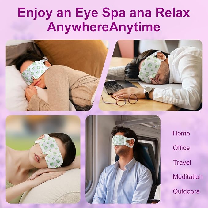 10 Packs Steam Eye Mask, Mnswand Lavender Steam Eye Masks Disposable, - Image 6