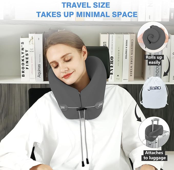 Travel Pillow, Neck Pillow Airplane, Plane Pillow Memory Foam Travel Neck Pillow - Image 6