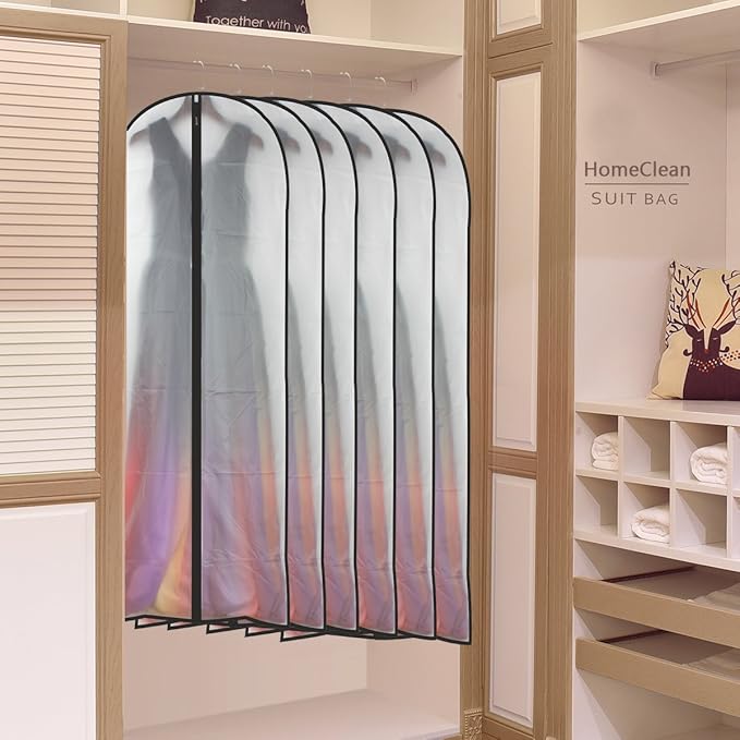 Hanging Garment Bag Black Side Breathable Dress Bags - Image 8
