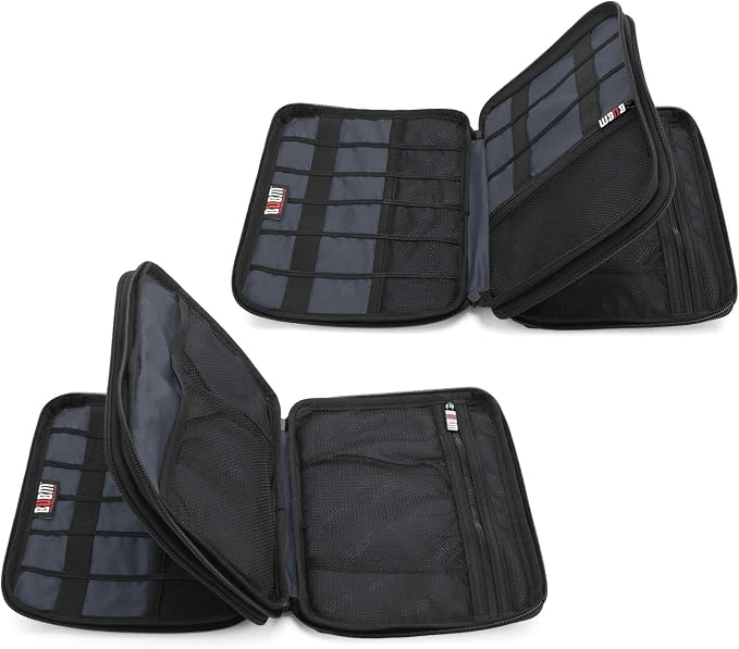BUBM Double Layer Electronic Accessories Organizer, Travel Gear Bag - Image 4