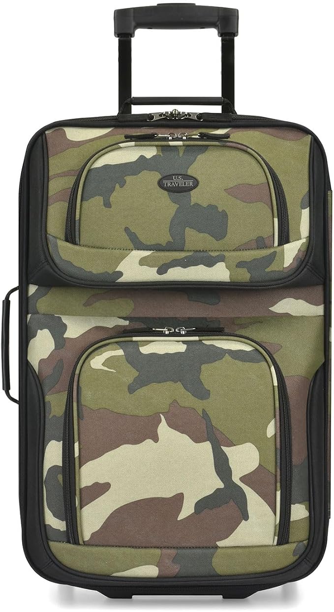 U.S. Traveler Lightweight Rolling 20" Carry On Luggage Softside Suitcase - Image 2