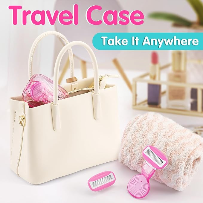 DreamGenius Travel Razors for Women Include 1 Handle and 5 Cartridges, Extra - Image 5