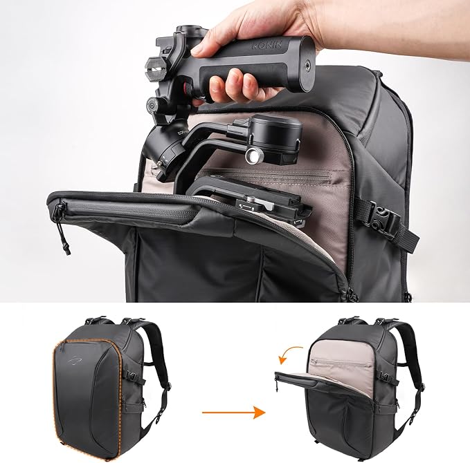 Besnfoto Camera Backpack for Photographer Expandable Waterproof Camera Bag for - Image 3