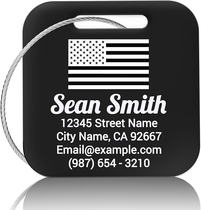 Personalized Engraved Metal Luggage Tags by FamiB