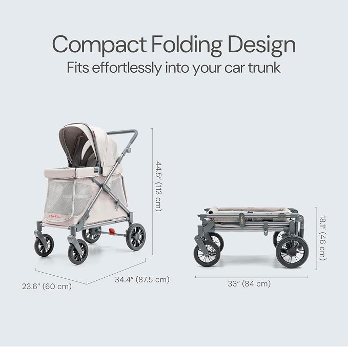 Familidoo Q1 Multi-Use Kids Wagon Stroller – Foldable, Lightweight & All-Terrain - Image 6