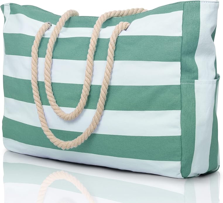 Becokan Beach Bags for Women Large Waterproof Beach Tote Bag Zipper Beach Bags by BecokanBeachBagSpecialist