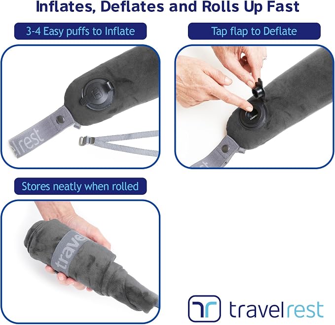 TRAVELREST All-in-One Neck & Body Pillow, Advanced Support Design, Travel - Image 8