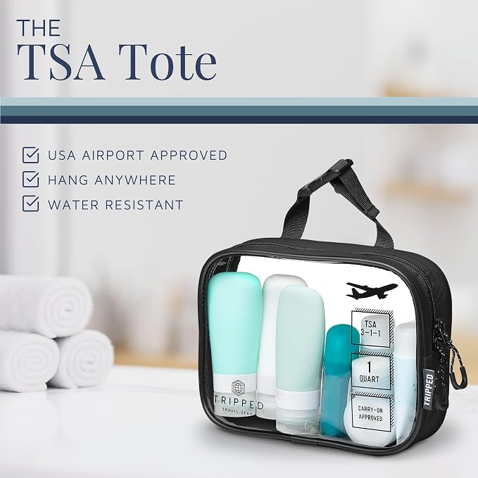 Toiletry Bag Kit Set: Hanging Travel Toiletry Bag + 311 TSA Cosmetic Liquid Bag - Image 5