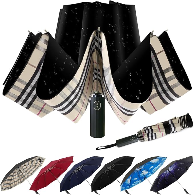 LLanxiry Compact Travel Umbrella, Mini Windproof Umbrellas by LLanxiry