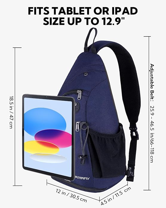 WATERFLY Large Crossbody Sling Bag: Over Shoulder Backpack Daypack Casual Cross - Image 2