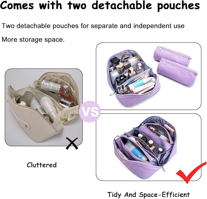 BOYATU Travel Makeup Bag for Women: Cosmetic Organizer Bag - Image 6