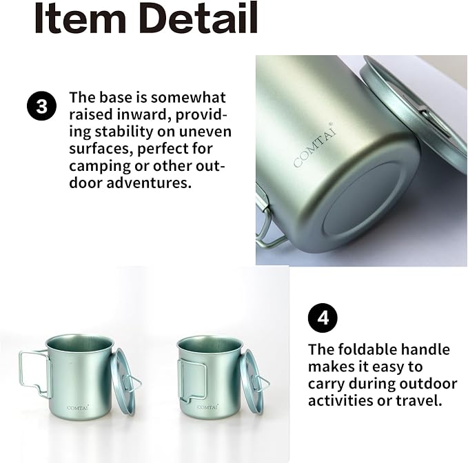 Titanium Camping Pot Mug 15oz - Image 4