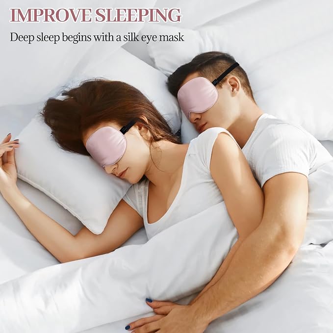 Silk Sleep Mask Eye Cover, 100% Mulberry Silk Women Men Eye Mask - Image 7