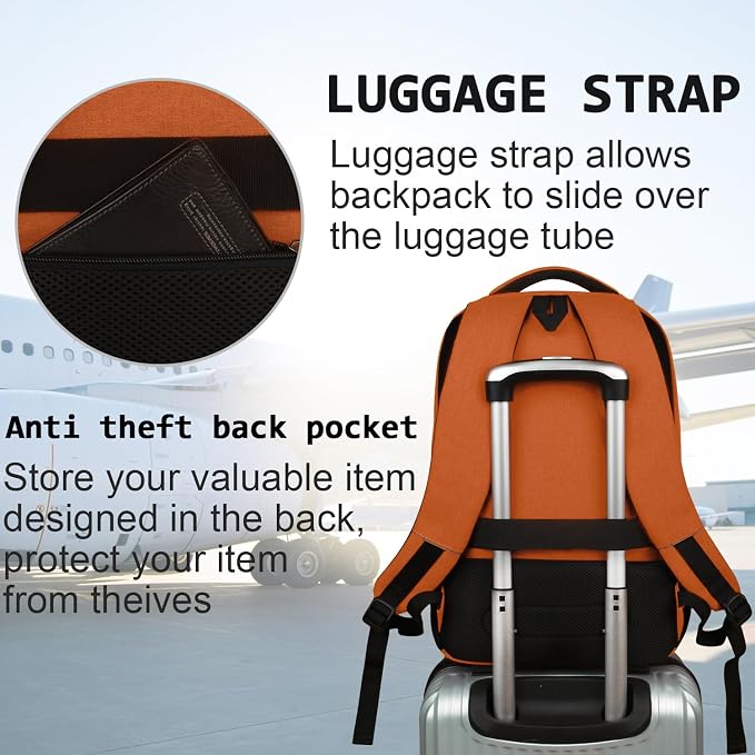 Laptop Backpack, Business Travel Anti Theft Slim Durable Laptops Backpack - Image 6