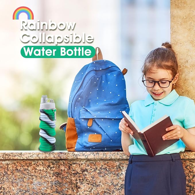 Collapsible Water Bottle for Adults, Reusable Silicone Foldable Water Bottles - Image 5