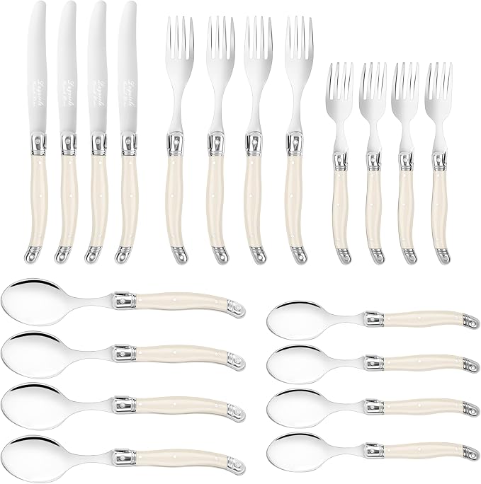 French Home Laguiole 20 Piece Flatware Set – 18/10 Stainless Steel Flatware Set - Image 6