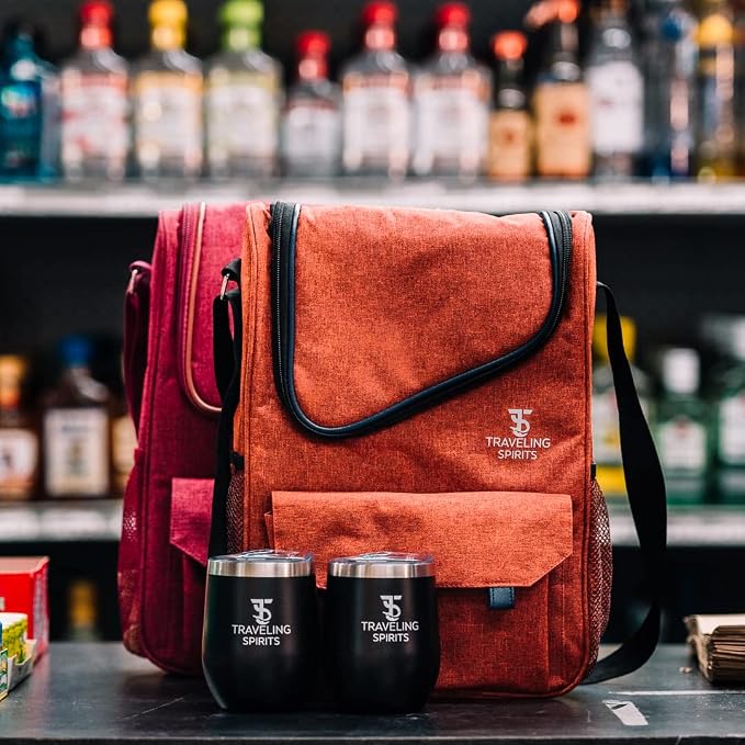 Insulated Red Wine Edition Carrier | 2-3 Bottle Travel Bag - Image 4