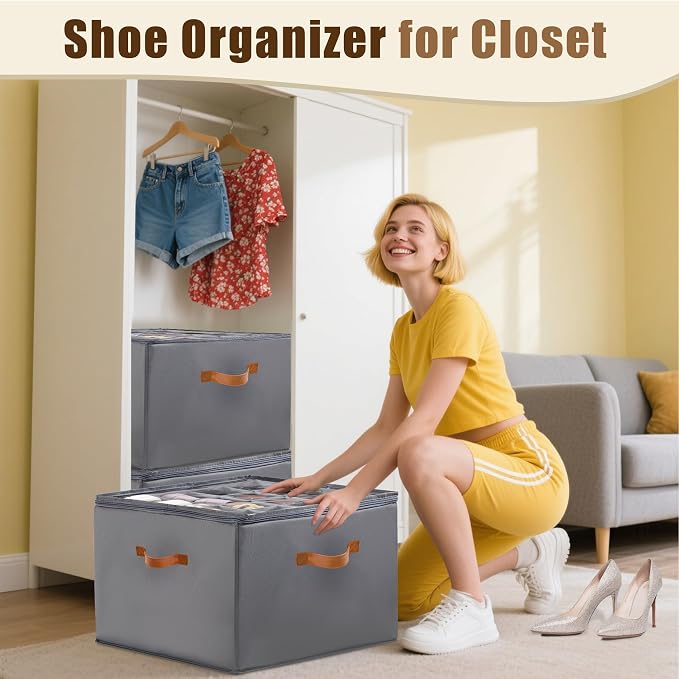 Shoe Organizer for Closet, Fits up to 16 Pairs Shoe Storage - Image 3