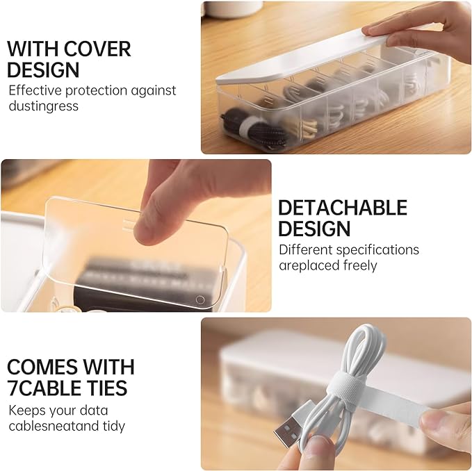 2 Pcs Cable Organizer Storage Box - Image 4