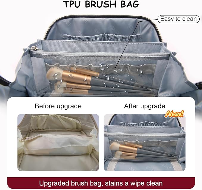 Travel Makeup Bag Organizer Cosmetic Bag: 3 Pcs Set Make up Bags - Image 3