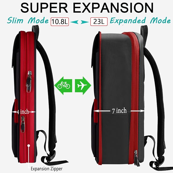 ZINZ Laptop Backpack 15 15.6 16 Inch, Expandable Computer Rucksack - Image 2