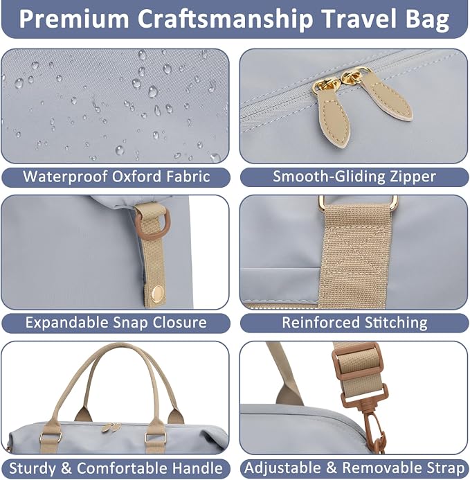 Travel Duffle Bag for Women, Weekender Bags, Hospital Bag for Labor Delivery - Image 5