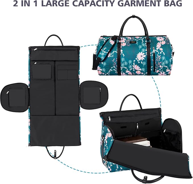 Garment Bag for Travel Convertible Carry On Garment Bag Large Travel Duffel - Image 2