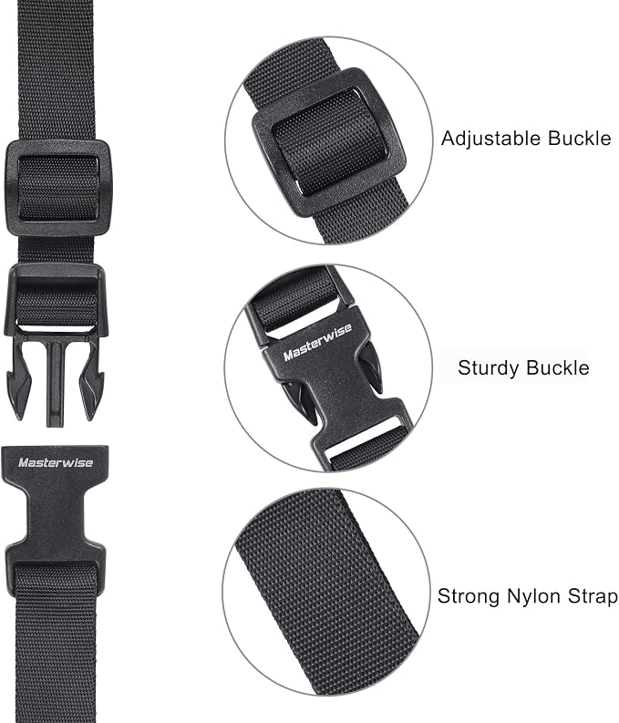 Buckle Straps with Clips, Adjustable Nylon Straps with Buckle - Image 2