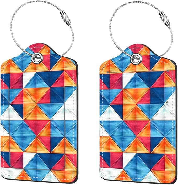 2 Pcs Luggage Tags for Suitcases, PU Leather Cruise Ship Luggage Tags by Anikathy