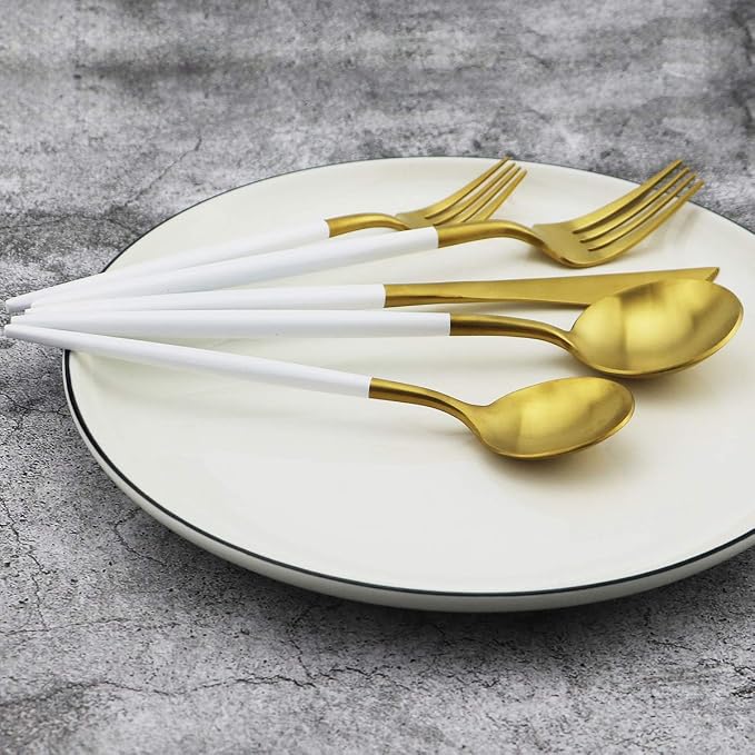 Gugrida 20-Piece 18/10 Stainless Steel Flatware Silverware, Luxury Dinnerware - Image 5
