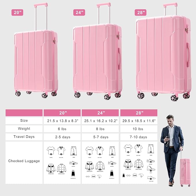 Merax Luggage Sets 3-Piece Hardshell - Image 4