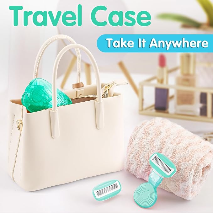 DreamGenius Travel Razors for Women Include 1 Handle and 5 Cartridges, Extra - Image 5
