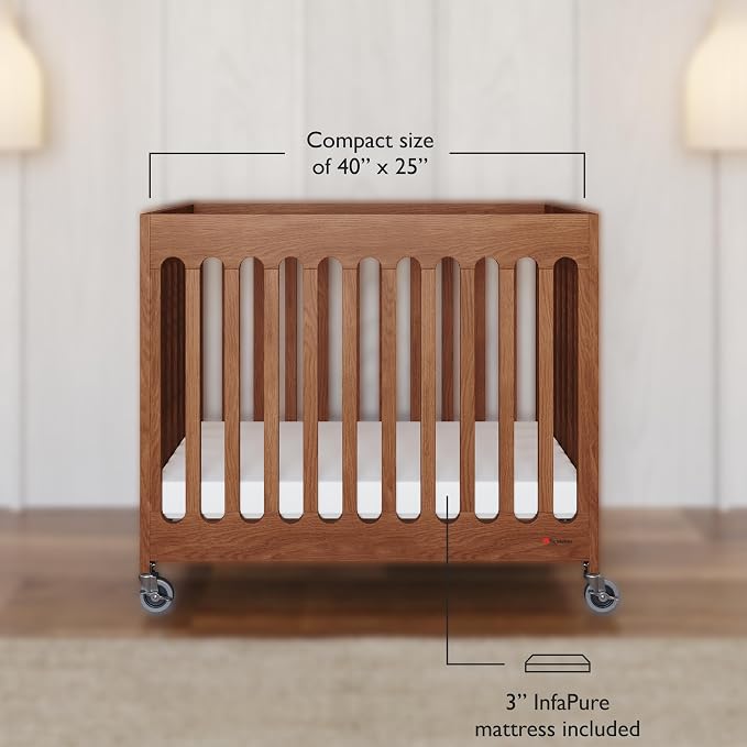 Foundations Boutique Folding Mini Baby Crib - Image 2