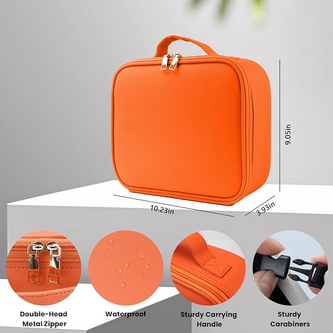 Travel Makeup Bag with LED Mirror and Light Travel Makeup Case Cosmetic - Image 5
