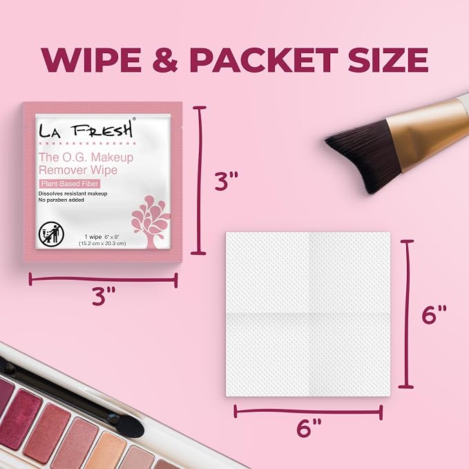 La Fresh Makeup Removal Facial Cleansing Wipes, Waterproof, Skin Care Travel - Image 4