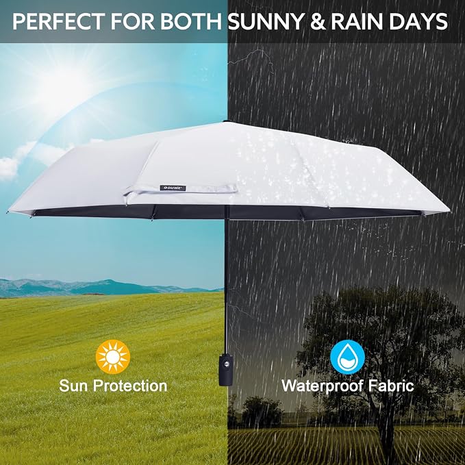 G4Free UPF 50+ UV Protection Large Travel Umbrella 42/46 Inch Auto Open Close - Image 6