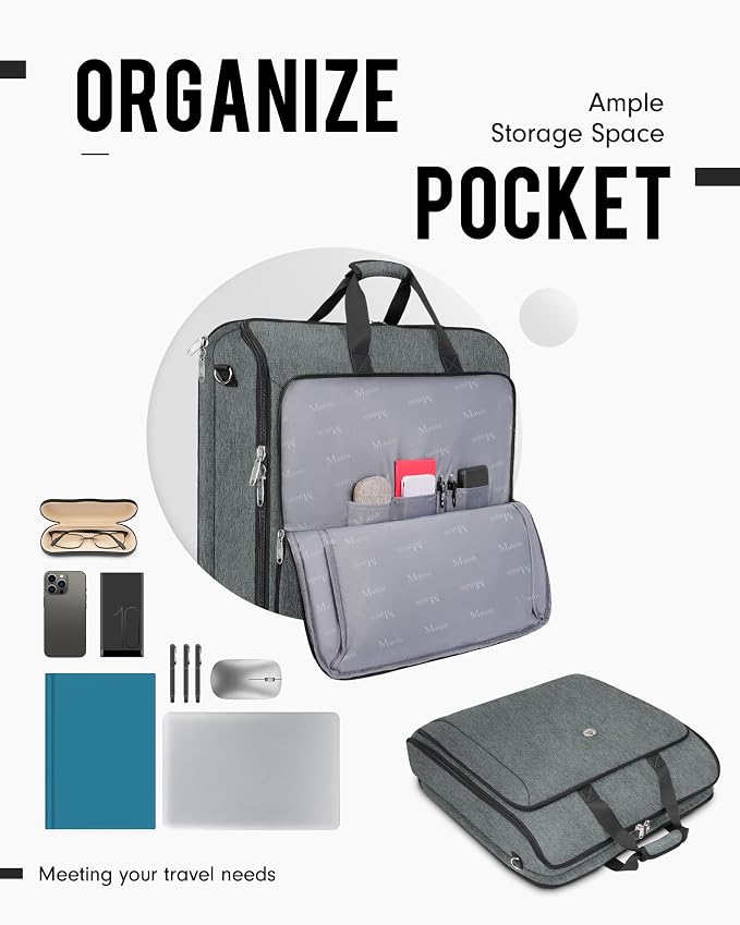 MATEIN Travel Garment Bag, Double Layer Folding Suit Bag - Image 3