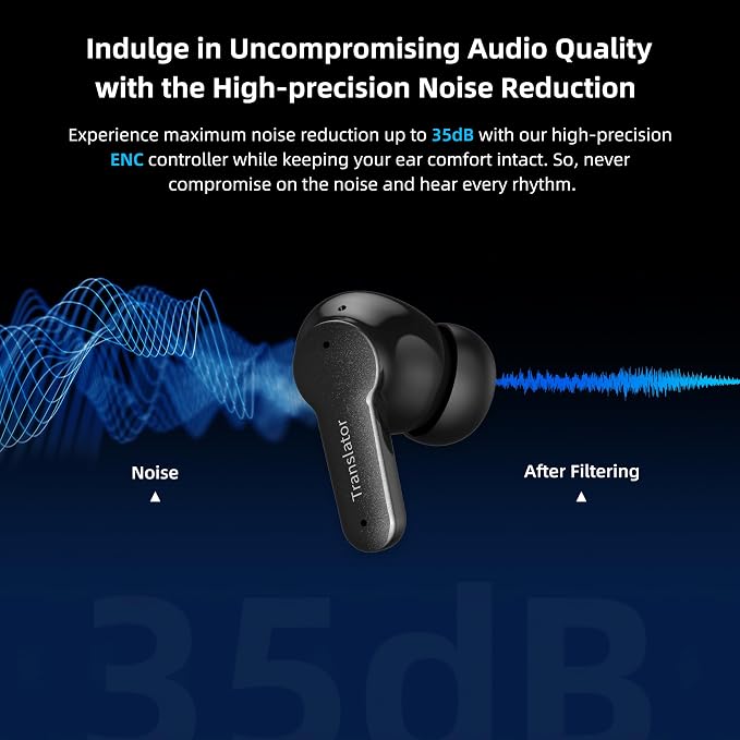 Offline AI Translator Earbuds M3 Language Translator Device Translation Earbuds - Image 6