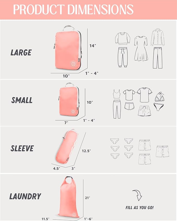 Compression Packing Cubes Set for Travel - Image 6