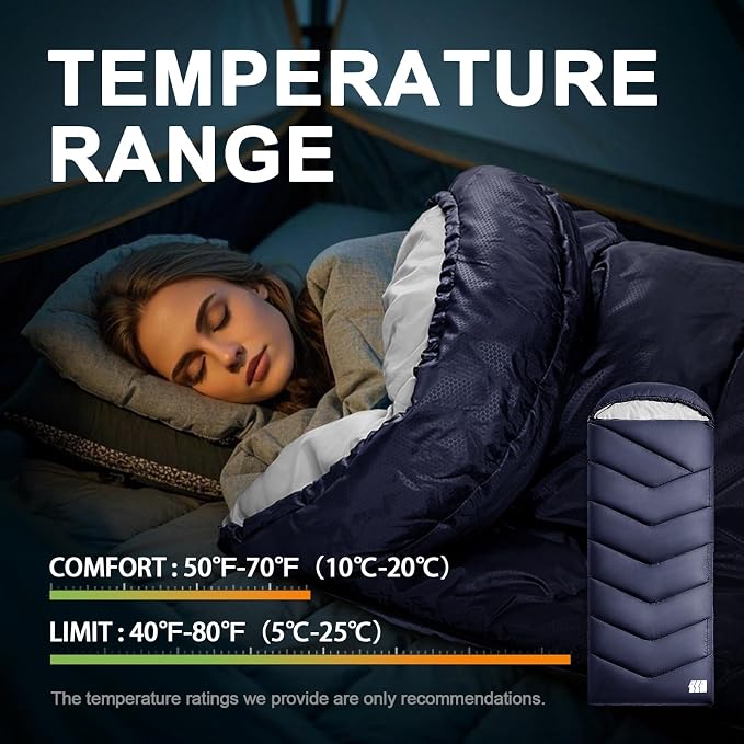 Sleeping Bags for Adults Cold Weather, Waterproof, Lightweight Camping Sleeping - Image 5