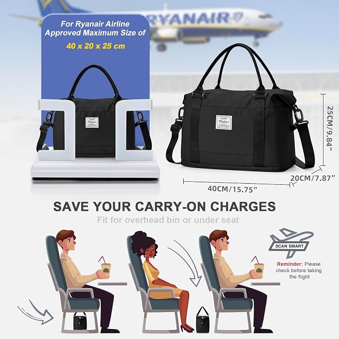 Travel Duffel Bag, Sports Tote Gym Bag, Shoulder Weekender Overnight Bag - Image 3