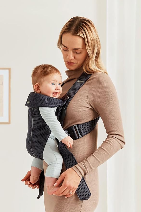 BabyBjörn Baby Carrier Mini, Anthracite, 3D Mesh | Newborn Carrier, Easy-to-Use - Image 3