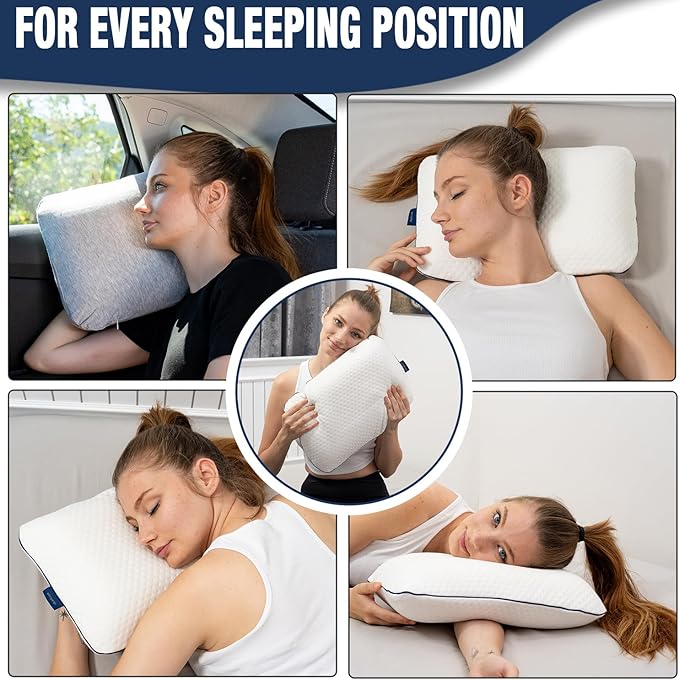Travel & Camping Comfortable Memory Foam Pillow – Easy to Carry Portable Bag – - Image 2