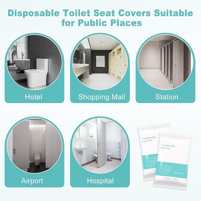 5 Packs Toddler Toilet Seat Covers Disposable, Disposable Toilet Seat Covers - Image 8